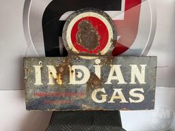 INDIAN REFINING CO., INDIAN GAS, HAVOLINE OIL, DOUBLE SIDED, 46”......