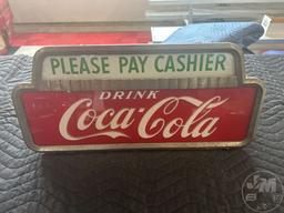 "PLEASE PAY CASHIER" COCA-COLA LIGHT UP SIGN