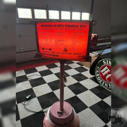 BILLS FABULOUS 50'S COCA-COLA MENU LIGHT UP ROTATING SIGN