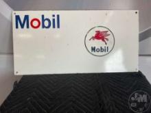 MOBIL ENAMEL SIGN, 24”...... X 12”......