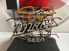 VINTAGE MILLER BEER CREST MULTI COLORED NEON SIGN, ITEM #