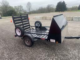 2002 SHORE LAND'R TRAILER MOTORCYCLE TRAILER UTILITY TRAILER 4'X8' VIN: 1MDFEBH162A209568