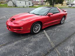 2002 PONTIAC FIREBIRD VIN: 2G2FV22G022164257 T-TOP