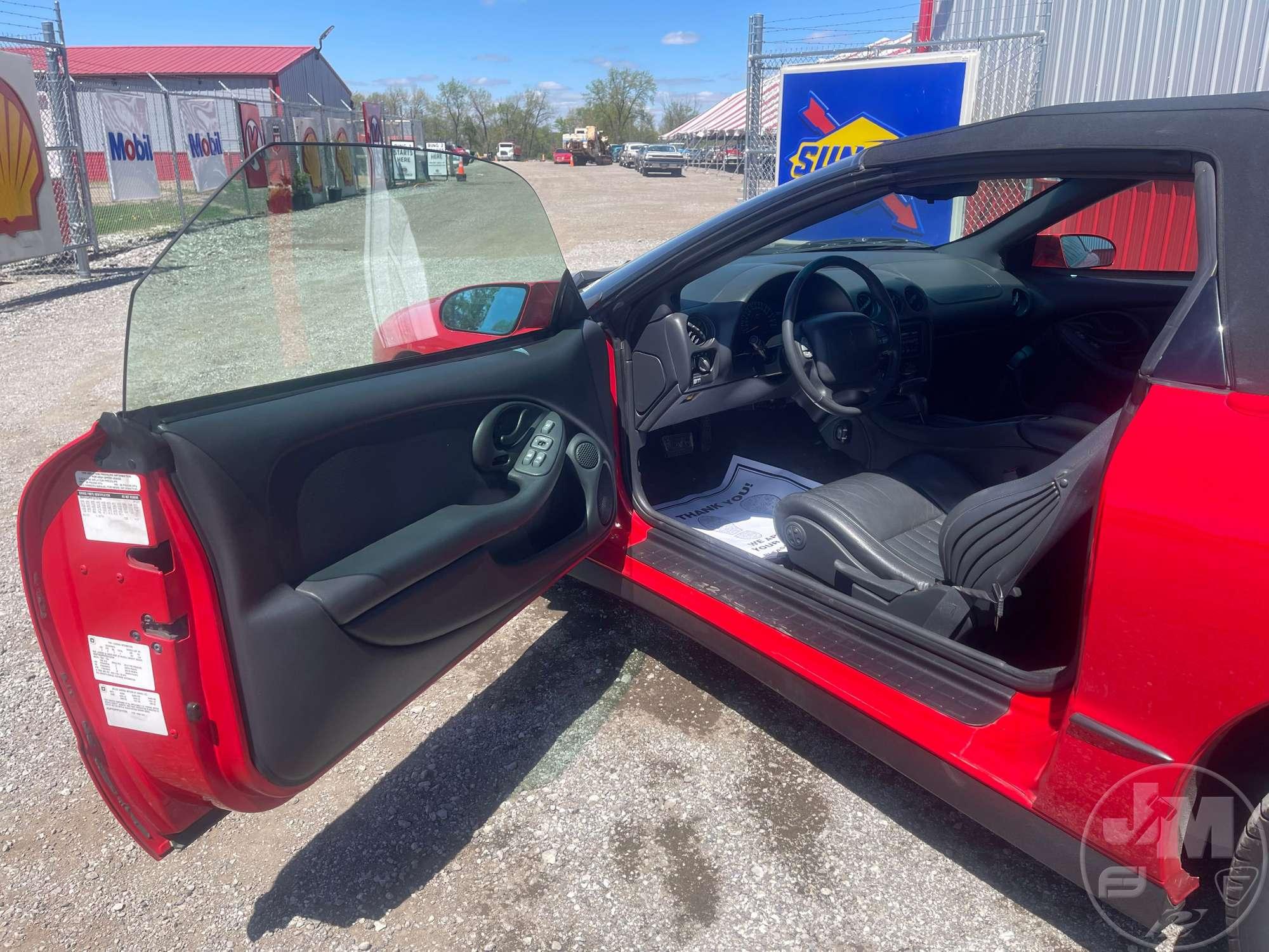 1996 PONTIAC FIREBIRD VIN: 2G2FV32P9T2215794 CONVERTIBLE