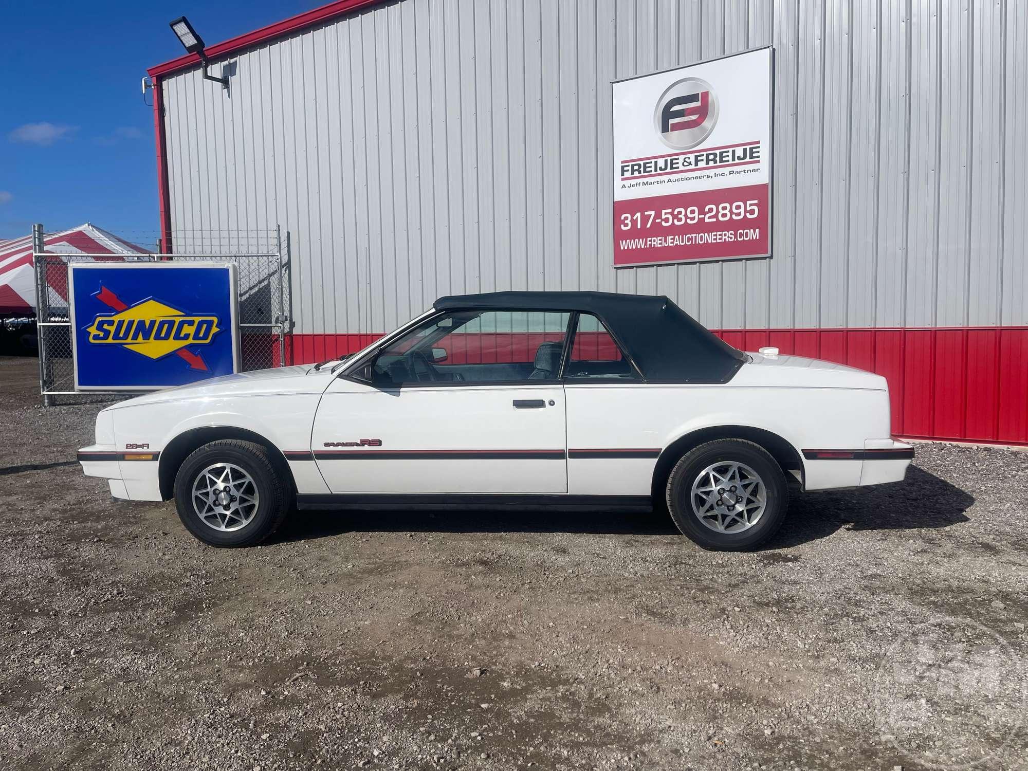 1987 CHEVROLET CAVALIER VIN: 1G1JE31W0H7197676 2 DR CONVERTIBLE