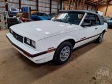 1987 CHEVROLET CAVALIER VIN: 1G1JE31W0H7197676 2 DR CONVERTIBLE