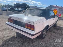 1987 CHEVROLET CAVALIER VIN: 1G1JE31W0H7197676 2 DR CONVERTIBLE