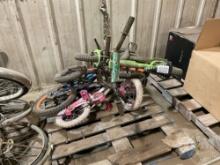 PALLET OF 4 BIKES DIFFERENT SIZES