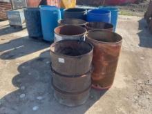 STEEL & PLASTIC DRUMS, QTY OF 13