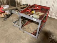 2 ROLLING TOOL CARTS WITH CONTENTS, WRENCHES, 4 WAY WRENCHES,