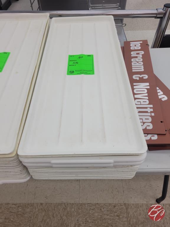 Cambro White Meat Trays 30"x12"