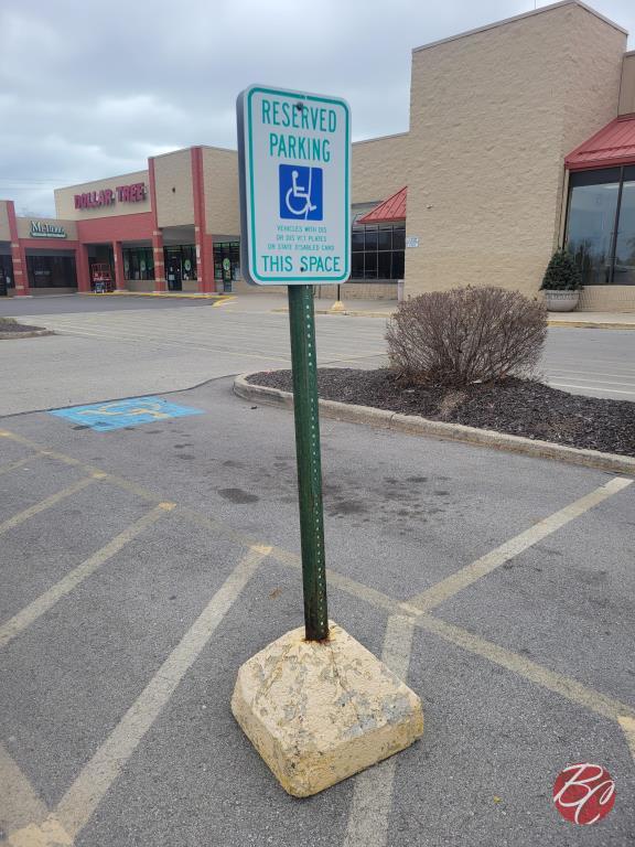 Concrete Handicap Sign