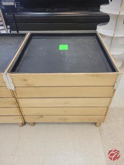 Wood Produce Cube W/ Insert 36"x36"x32"