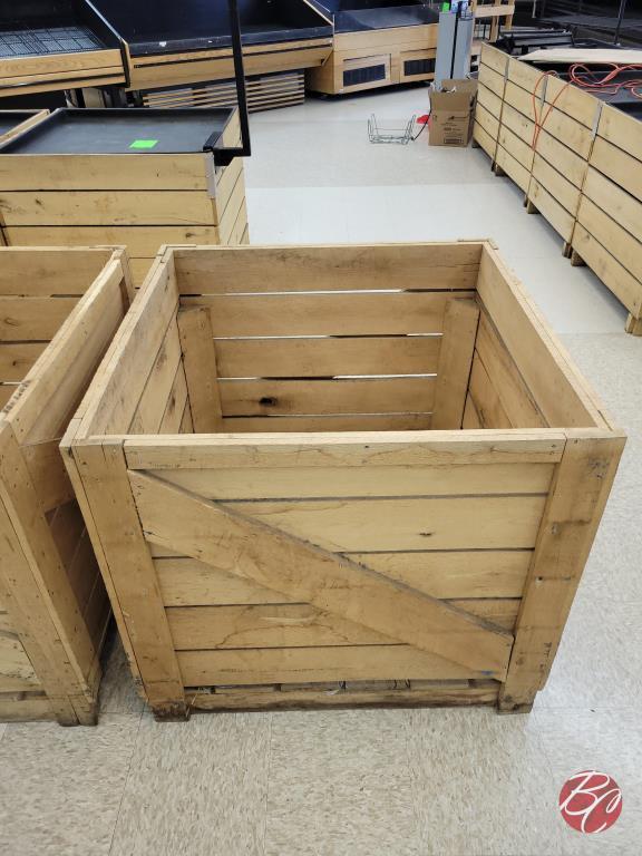 Wood Produce Cube W/ Insert 36"x36"x32"