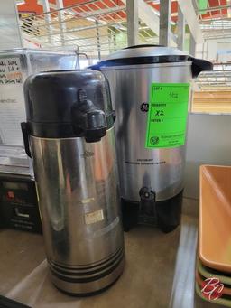 GE Electric Coffee Dispenser & Insulated Air Pot