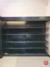 Lozier Black Wall Shelving W/ Lights (Per Foot)