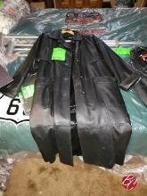 Trench Coat Leather Sz M
