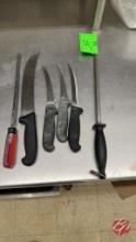 Stainless Carving Knives W/ (1) Sharpener