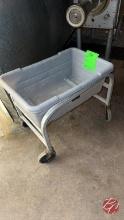 Aluminum Meat Lug Cart W/ Meat Tub