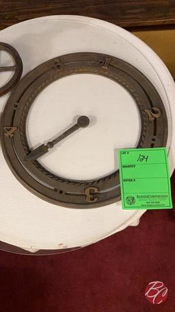 1922 Elevator  Dial Brass & Cast Iron W/ Button