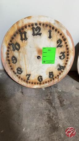 1920's Marbel Clock W/ Brass Numbers