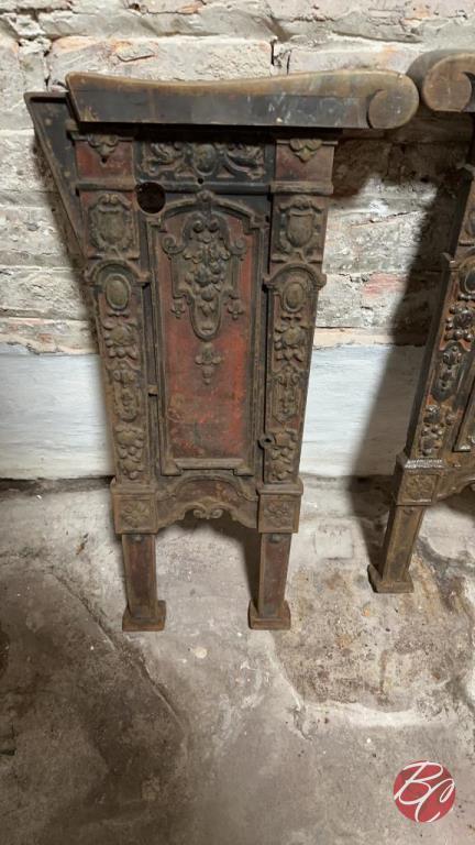 1925 Cast Iron Isle Seat Sanchens (Per Pair)