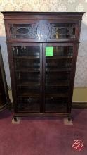 1910's Wood 2-Door China Cabinet