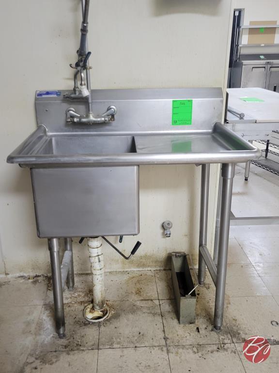 Stainless Steel Sink W/ Right Drainboard 36-1/2"