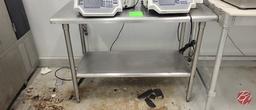 Stainless Steel Table W/Stainless Bottom Shelf 48"