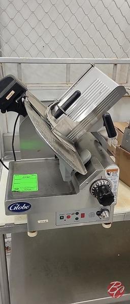 Globe 3850N Semi-Automatic Meat Slicer W/Sharpener