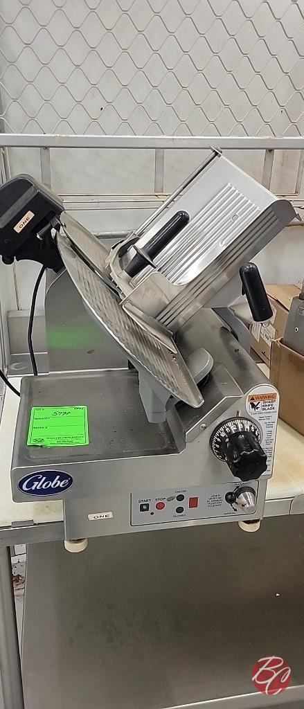 Globe 3850N Semi-Automatic Meat Slicer W/Sharpener