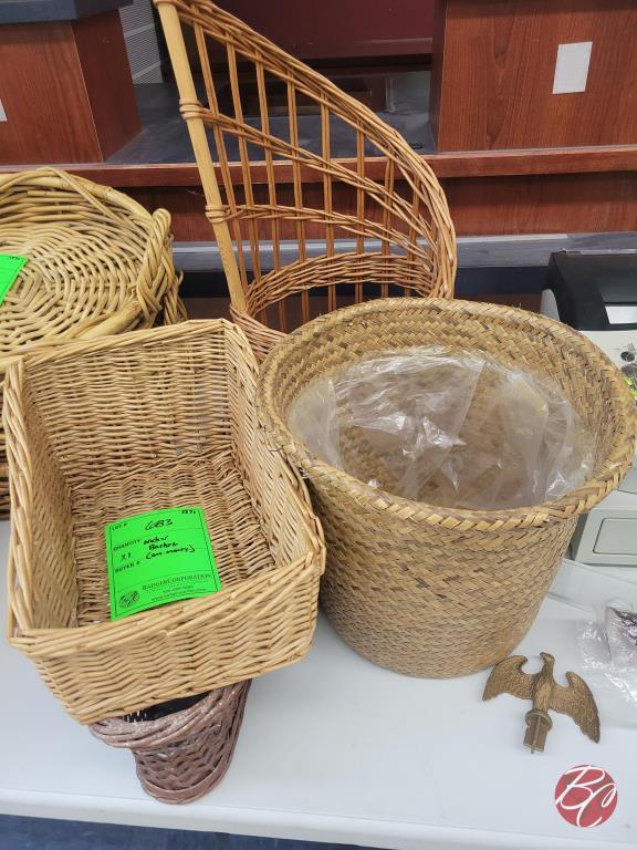 Variety Of Wicker Woven Baskets