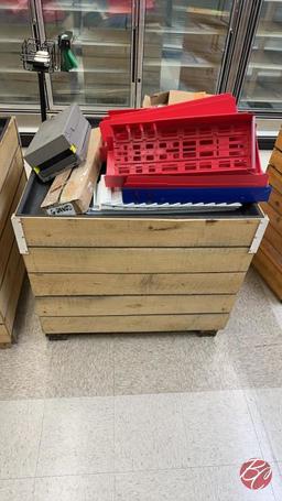 Wood Produce Crates W/ Inserts & Twist-Ease