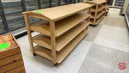 Wood Double-Sided Multi-Deck Produce Table W/