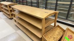 Wood Double-Sided Multi-Deck Produce Table W/