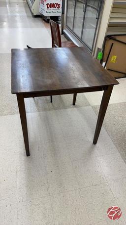 Wood Square Produce Tables 36x36x36