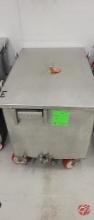 Stainless Steel Meat Lug Cart W/ Casters & Lid