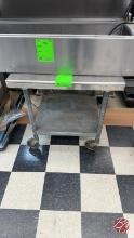 Stainless Steel Table W/ Casters 30"x30"x32"