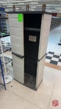 Plastic 2-Door Storage Cabinet 30"x18"x70"