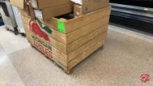 Wood Michigan Apples Produce Crate (No Contents)