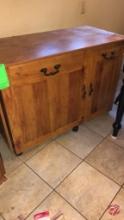 Wooden Cabinet With Casters