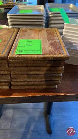 Wood Appetizer Platters 12"x9"
