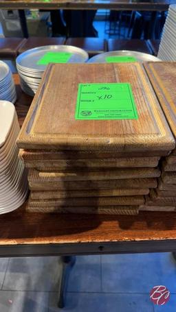 Wood Appetizer Platters 12"x9"