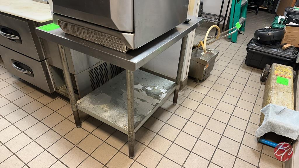 BK Resources Stainless Equipment Stand 36"x30"x35"