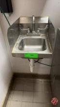 BK Resources Stainless Wall Mounted Hand Sink 12"