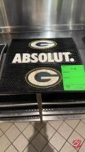 Absolut Vodka Green Bay Packer Bar Mat 15"x15"