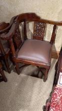 NEW Indonesia Hand Carved Mahogany Leather