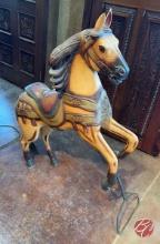 Antique Hand Carved Horse Statue