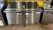 Avantco Stainless 2-Door Mega Top Prep Cooler 60"