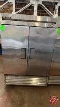 True T-49 Stainless 2-Door Cooler W/ Casters